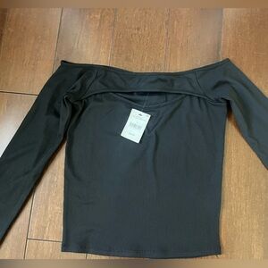 cotton on off the shoulder size small black